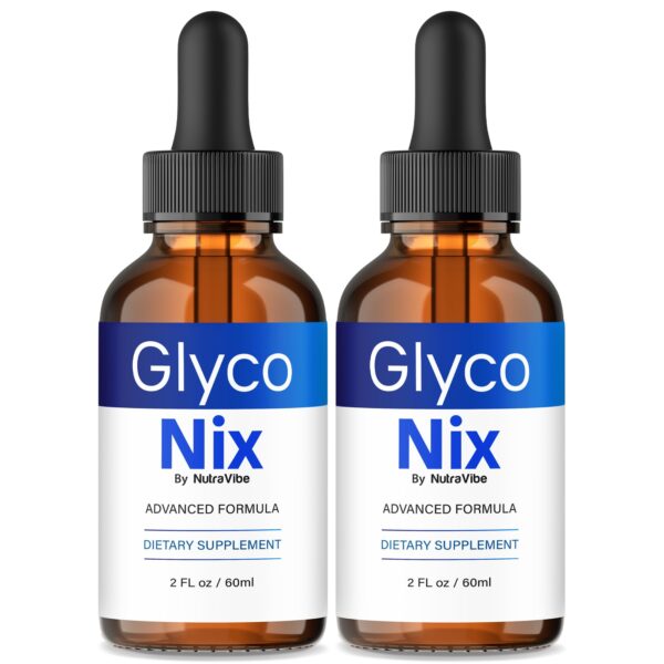 NutraVibe gotas Glyconix fórmula natural paquete dos