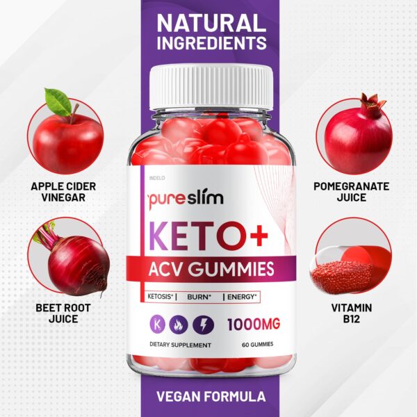 Gomitas Keto ACV Pure Slim Indelo en frasco
