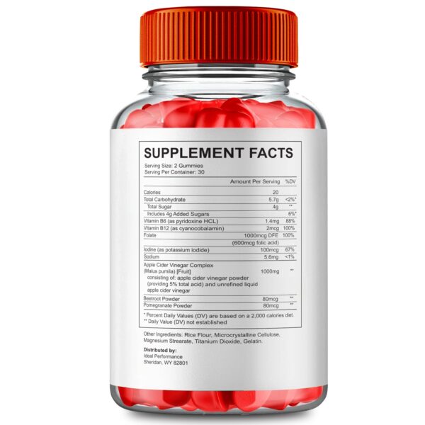 Detalle de gomitas Rapid Charge ACV con vitamina B12 y granada