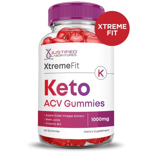 Vista lateral gomitas Xtreme Fit Keto ACV 1000mg