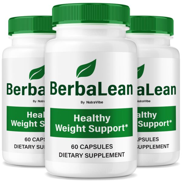 Frente del envase BerbaLean con etiqueta