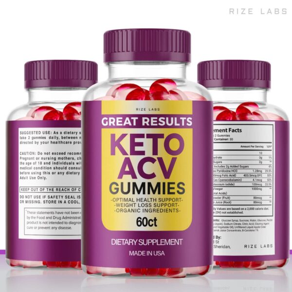 Gomitas keto con vinagre de manzana rize labs paquete único