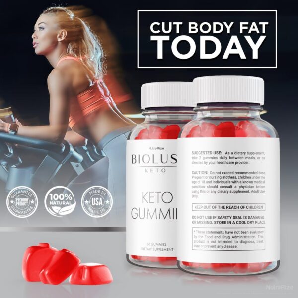 Caja de Biolush Keto Gummies 60 Gomitas para dieta cetogénica