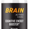Frasco de cápsulas Brain Actives para soporte cognitivo
