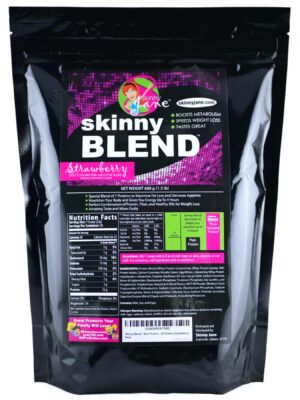 Paquete de batido proteico Skinny Blend sabor fresa para mujeres