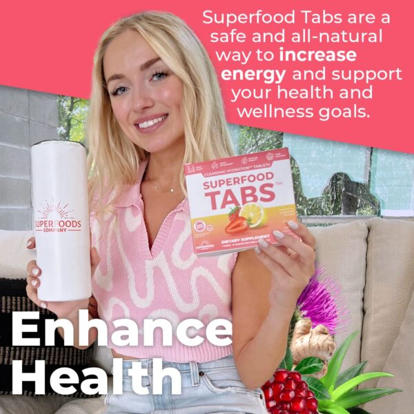Superfood Tabs mezcla natural 15 superalimentos detox y energía