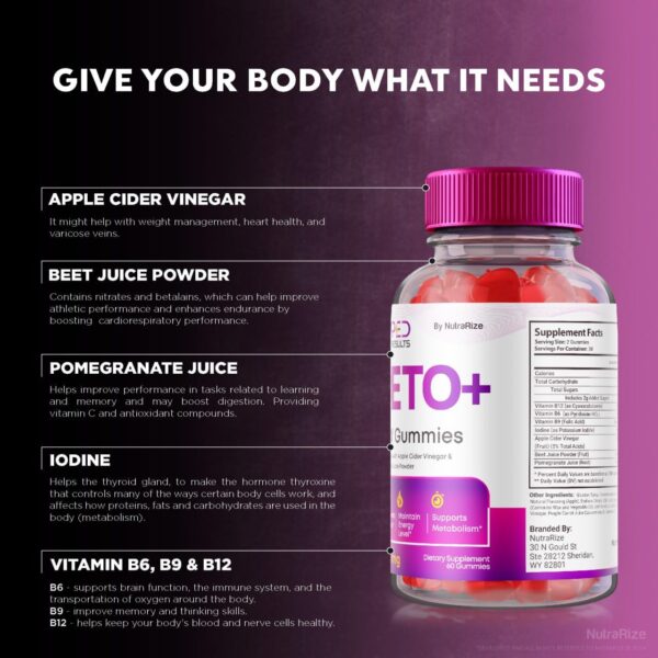 Gomitas para control de peso Ripped Results Keto ACV