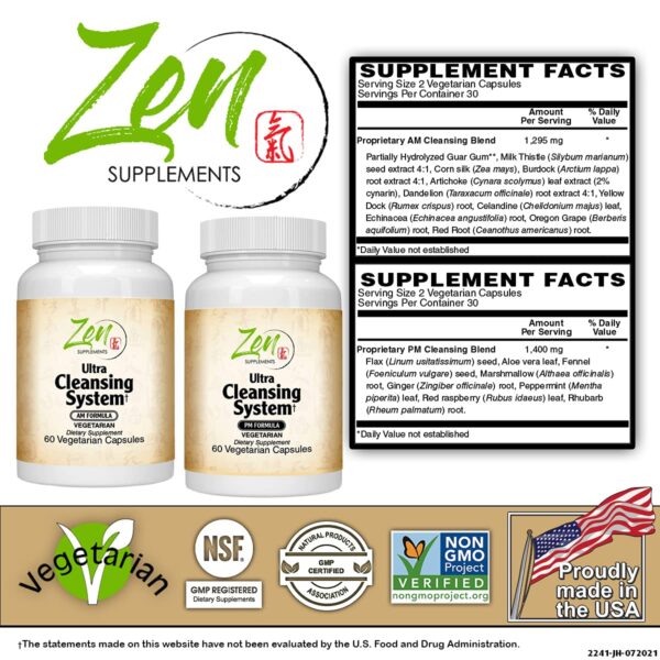 Envase frontal de Zen Supplements detox kit 30 días