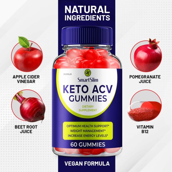 Gomitas Smart Slim Keto ACV mostrando textura y color