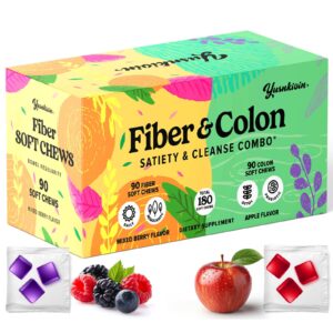 Frasco de fibra gomitas y limpieza de colon