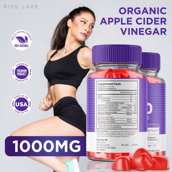 Etiqueta producto rize labs 2nd Life Keto ACV