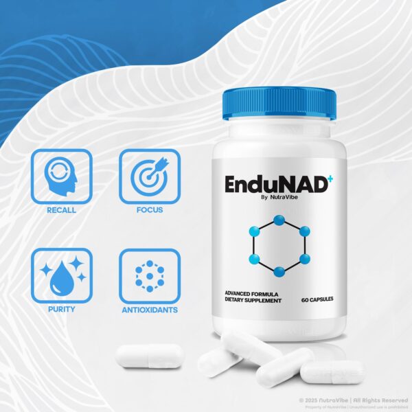 Paquete cápsulas EnduNAD NutraVibe para claridad mental