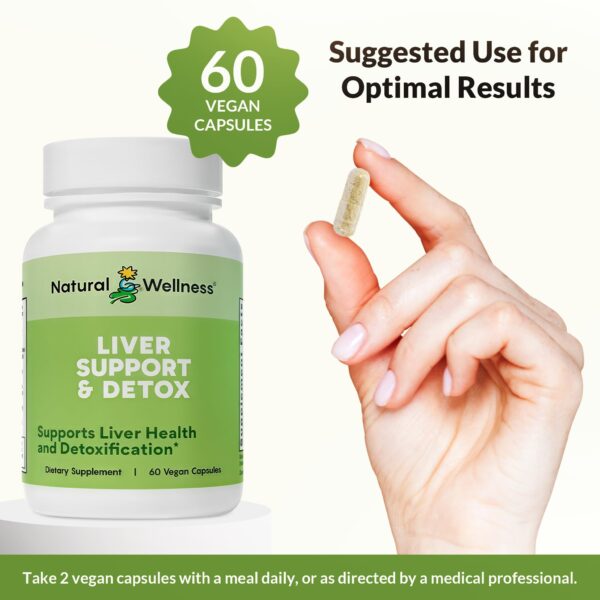 Lateral del frasco Natural Wellness Liver Support & Detox
