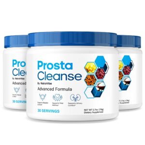 Paquete de 3 frascos de Prosta Cleanse polvo para hombres