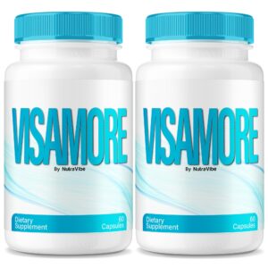 Frasco NutraVibe Visamore cápsulas frente