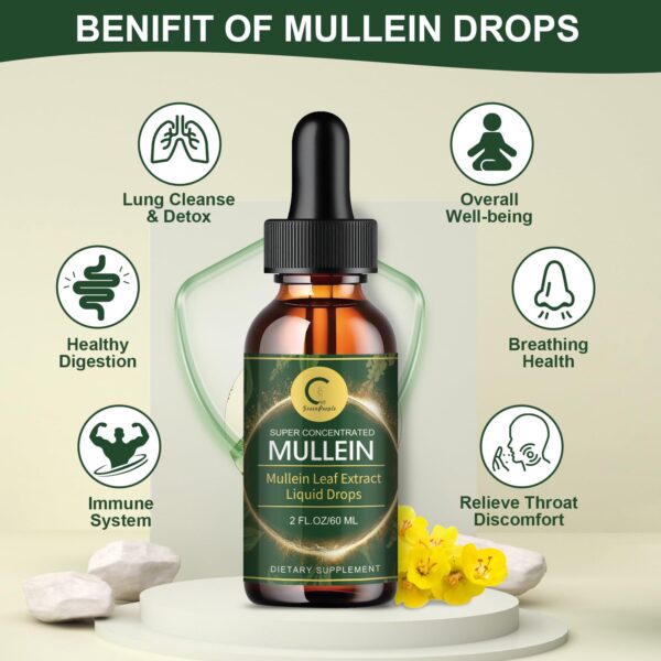 Gotas naturales para limpieza y detox pulmonar en botella 2 oz