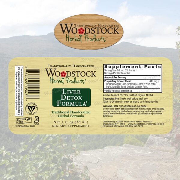 Envase Woodstock Herbal fórmula limpieza hígado