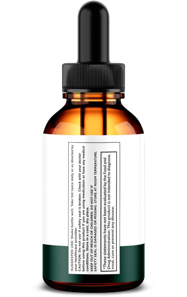 Vista lateral NutraRize Trim Drops líquido bienestar integral