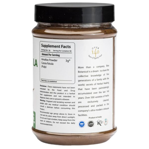 suplemento herbal ayurveda bixa botanica cassia fistula vegano