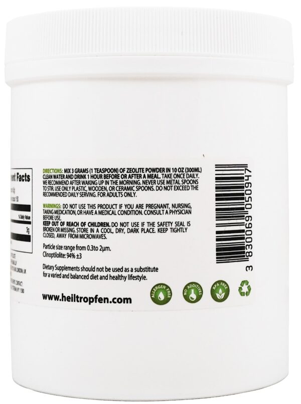 Zeolita Heiltropfen polvo marrón 150 porciones