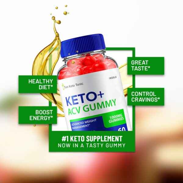 Paquete 3 Trim Keto Tonic gummies para dieta keto y metabolismo activo