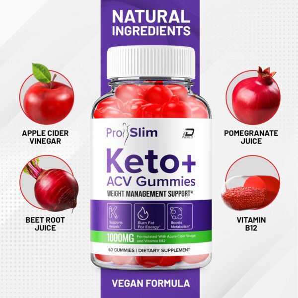 Gomitas bautizadas ProSlim Keto ACV fórmula avanzada