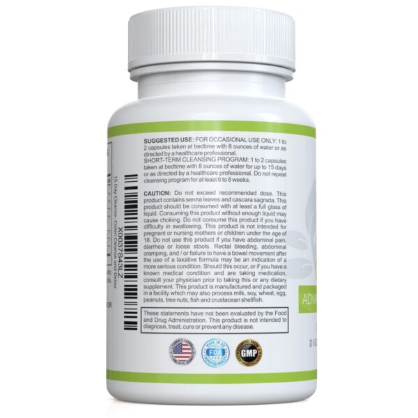 Botella de cápsulas Nutri Synergy detox colon