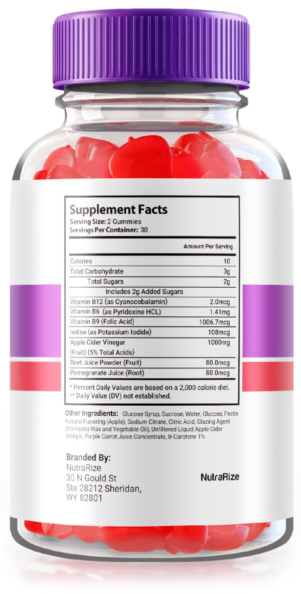 Detalle botella gomitas Vyto para quema grasa abdominal