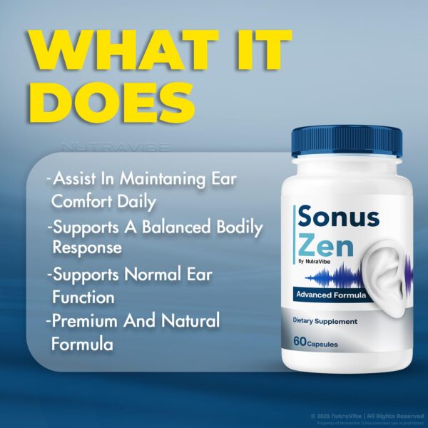SonusZen cápsulas para mantenimiento de salud auditiva diaria
