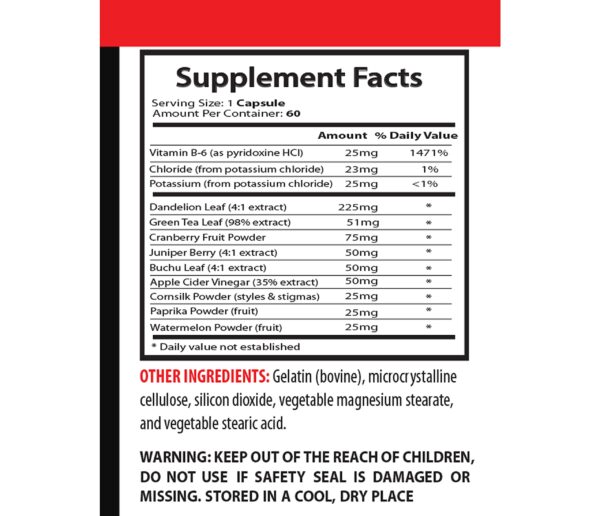 Tabletas para función renal y balance hídrico Water Away