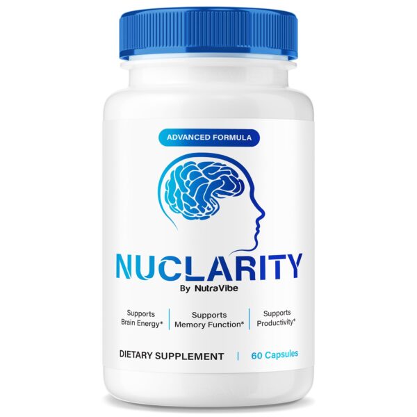 Caja frontal de Nuclarity suplemento para memoria y concentración NutraVibe