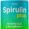 Frasco de cápsulas Spirulin Plus para apoyo saludable natural