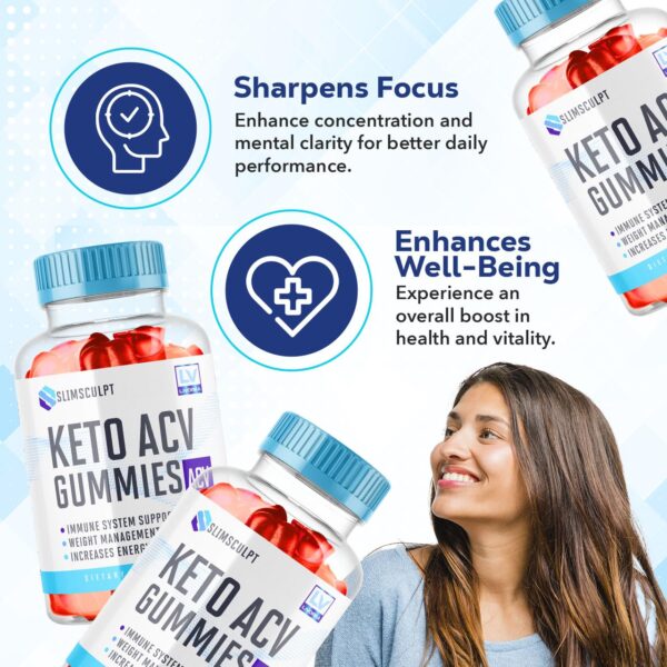 Suplemento Slimsculpt Gominolas Keto ACV 2 frascos pack