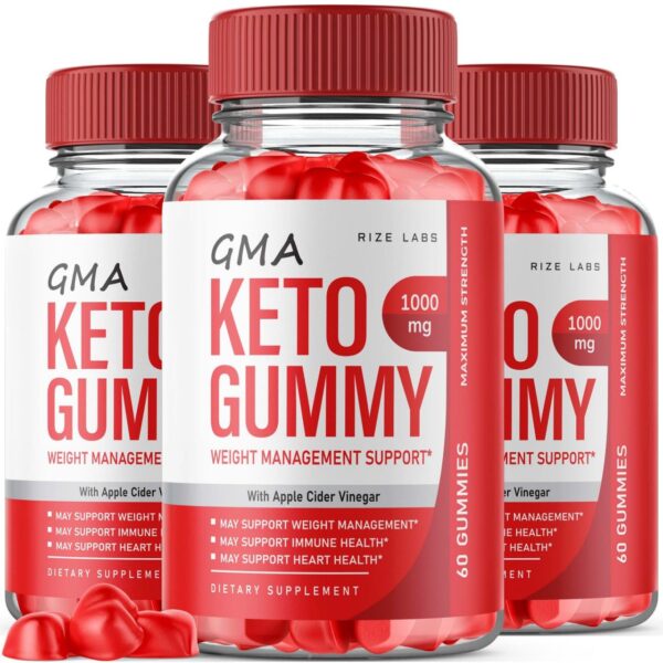 Gomitas GMA ACV Keto para pérdida de peso rize labs