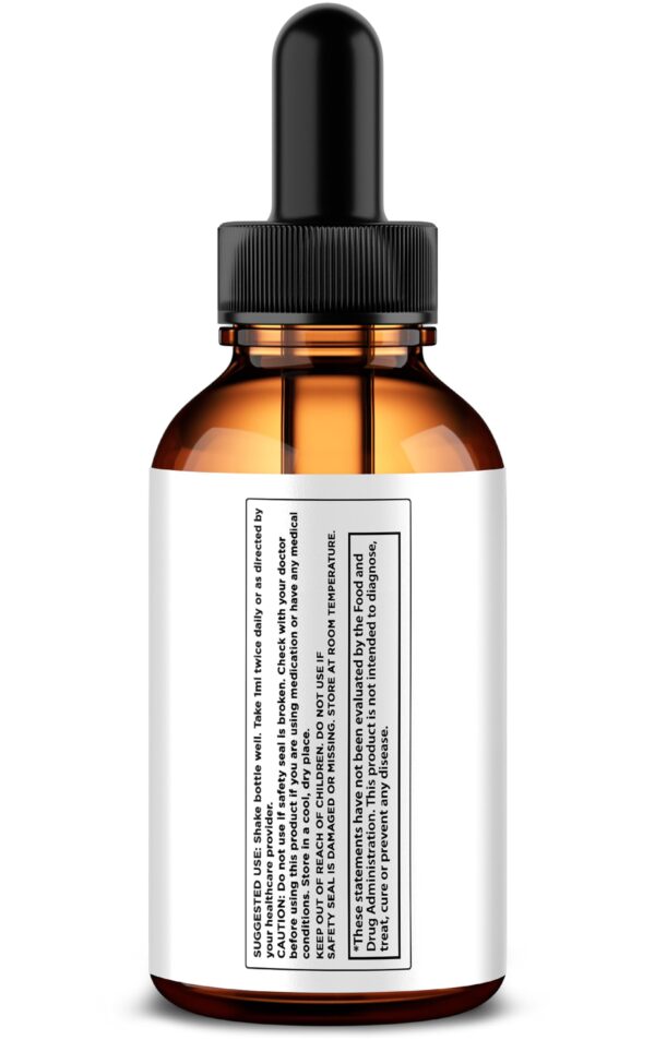 Etiqueta de producto gotas naturales Whispeara 90 porciones