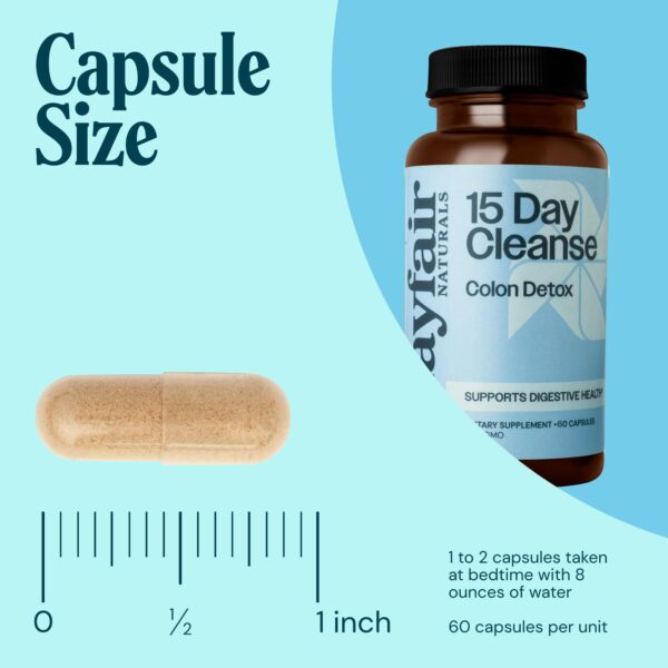 Version 1.0.0 Paquete 60 cápsulas Mayfair Naturals limpia colon