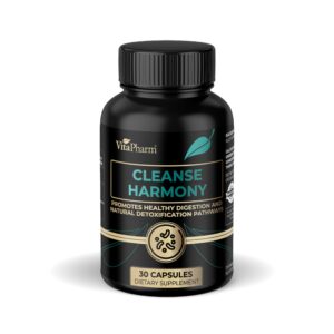 Frasco VitaPharm Cleanse Harmony suplemento detox digestivo 30 cápsulas