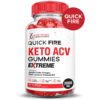 Close-up gomitas Quick Fire Keto ACV para apoyo metabólico