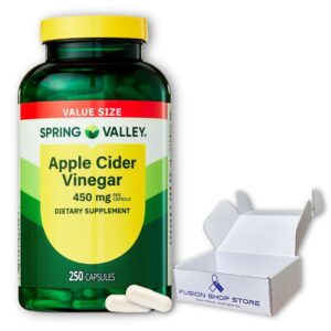 Frasco cápsulas vinagre sidra manzana Spring Valley 250 unidades