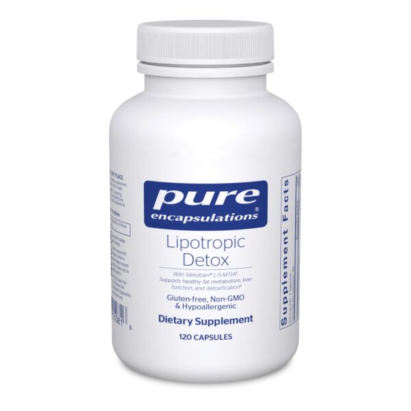 Pure Encapsulations Lipotropic Detox 120 cápsulas suplemento hepático