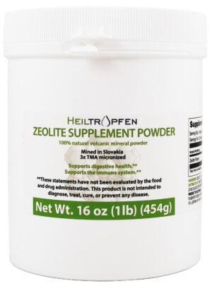 Polvo de zeolita Heiltropfen 454g para detox