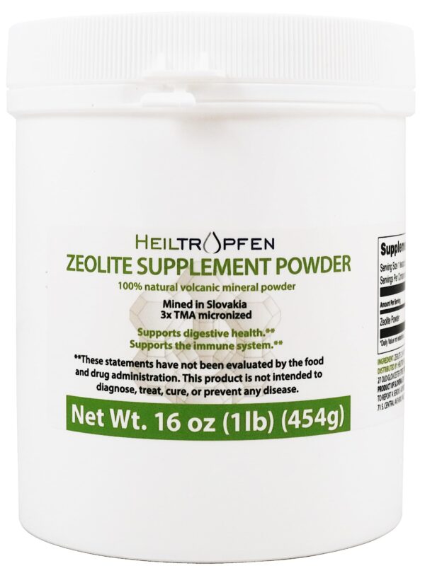 Polvo de zeolita Heiltropfen 454g para detox