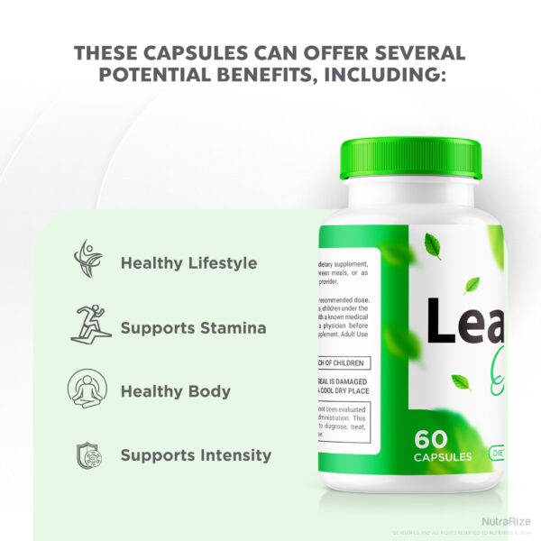 Caja y cápsulas Lean Green fórmula detox natural