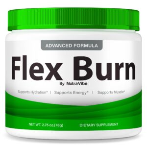 Frasco de polvo NutraRize Flex Burn para energía y rendimiento