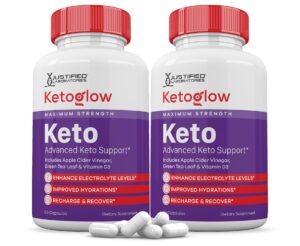 paquete de 2 de pastillas keto glow keto acv 1275mg