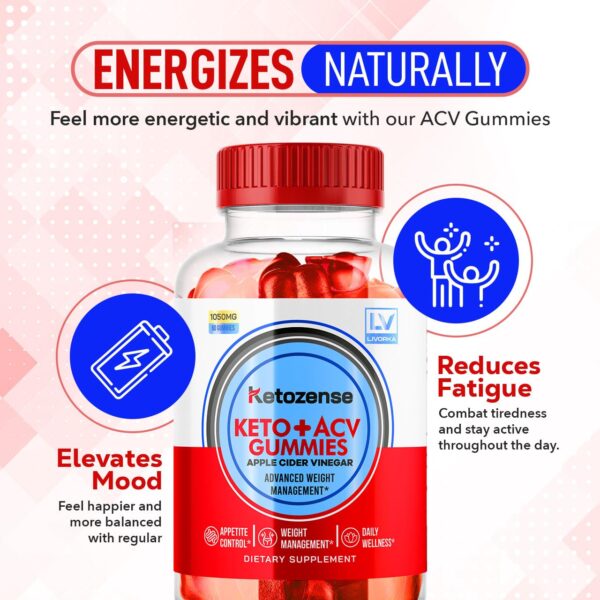 Frasco de gomitas Ketozense ACV LIVORKA 60 unidades