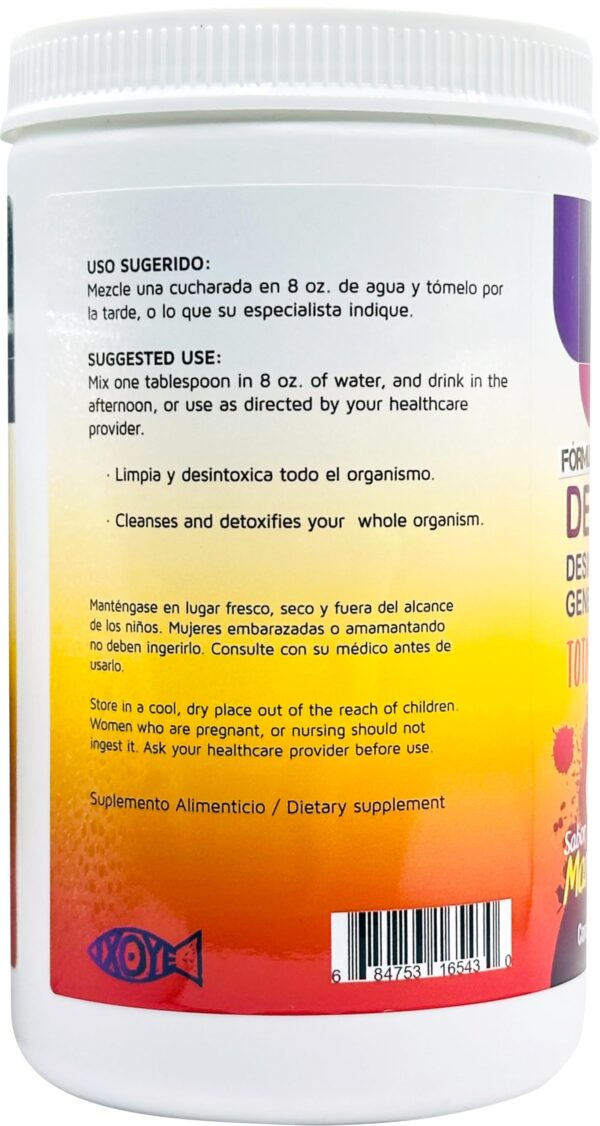 Polvo detoxsan sabor maracuyá betel natural limpieza cuerpo