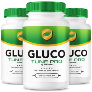 Paquete de 3 Gluco Tune Pro 180 cápsulas suplemento para circulación