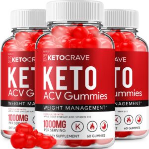 Crave Keto ACV gomitas paquete de 3 para control de peso