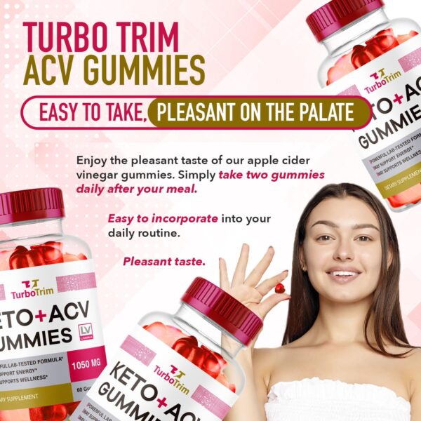 Turbo Trim Keto ACV Gomitas vista lateral envase